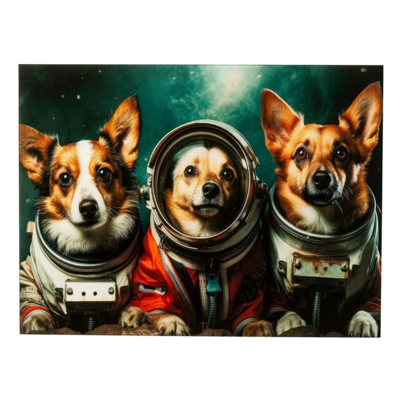Kare Astonauts dogs glermynd 80x60cm - Image 1