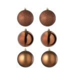 Jolipa jólakúlur brúnar 6stk