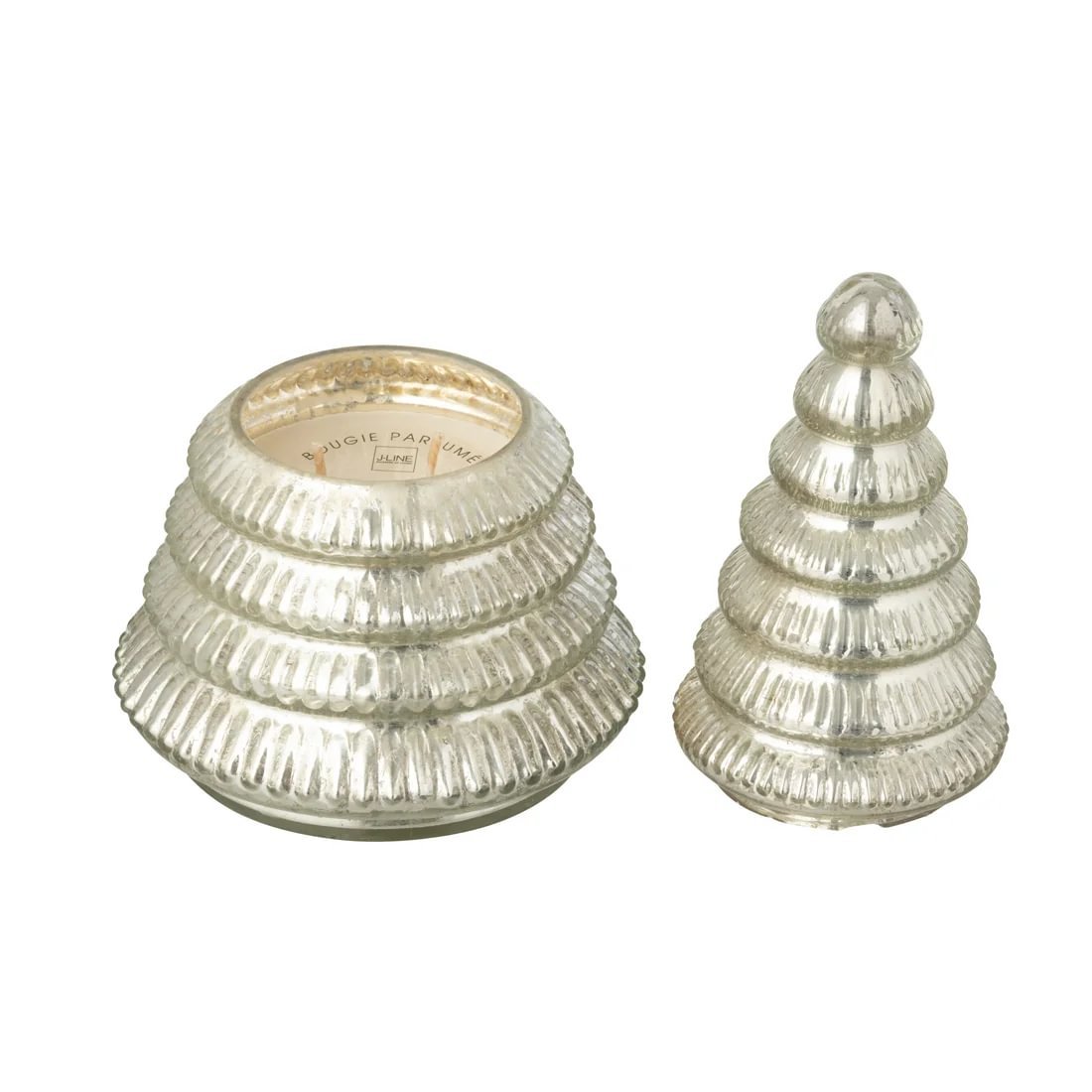 1cad675a-ca23-40d1-9331-7b086c24698f.jpg Jolipa jólatré ilmkerti silfrað M - Image 1