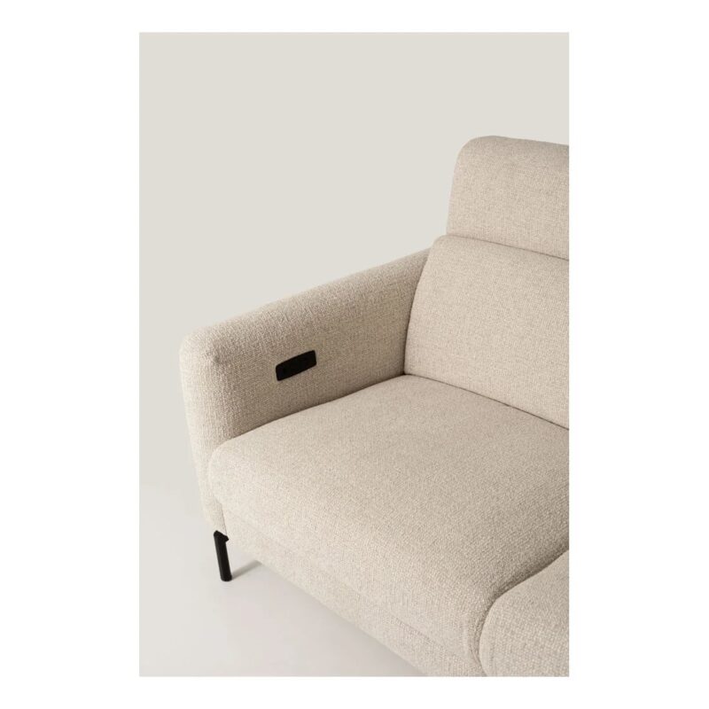 Skandi (B) tungusófi vinstri m/rafm Milan grár - Image 3