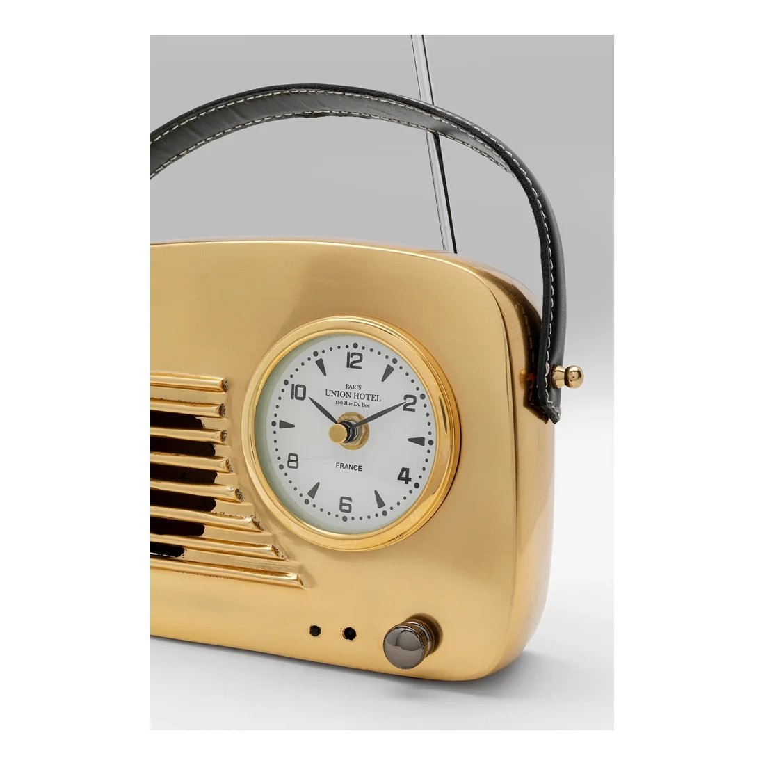 af06fd17-5bf6-490d-b1f8-6ad9547528cf.jpg Kare Nostalgie borðklukka gyllt 20x22cm - Image 6