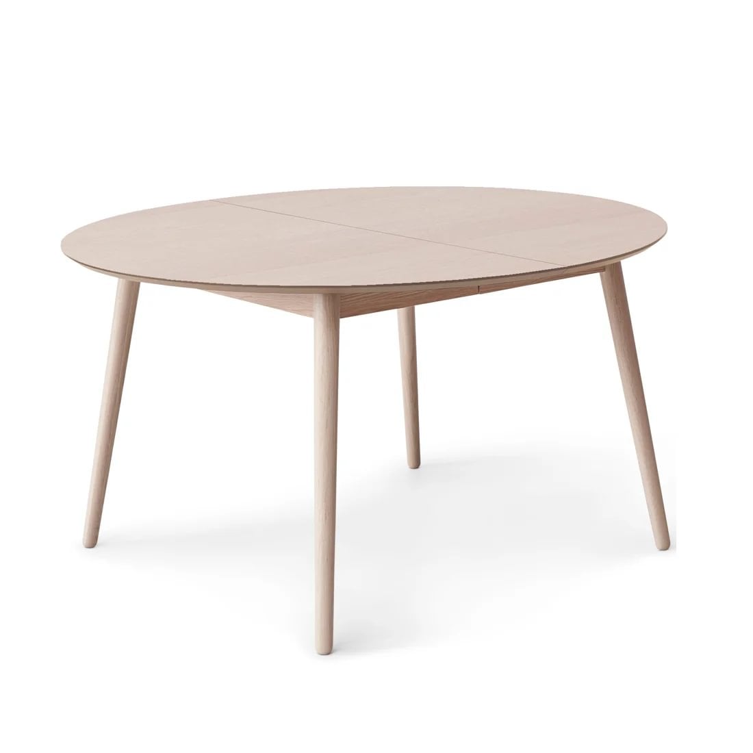 38379168-a859-4b07-ae36-7d42feab3b9e.jpg Meza borðstofuborð Ø135cm hvíttuð eik - Image 1