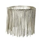 Shishi kertahringur silfur metal fringe Ø10,5cm