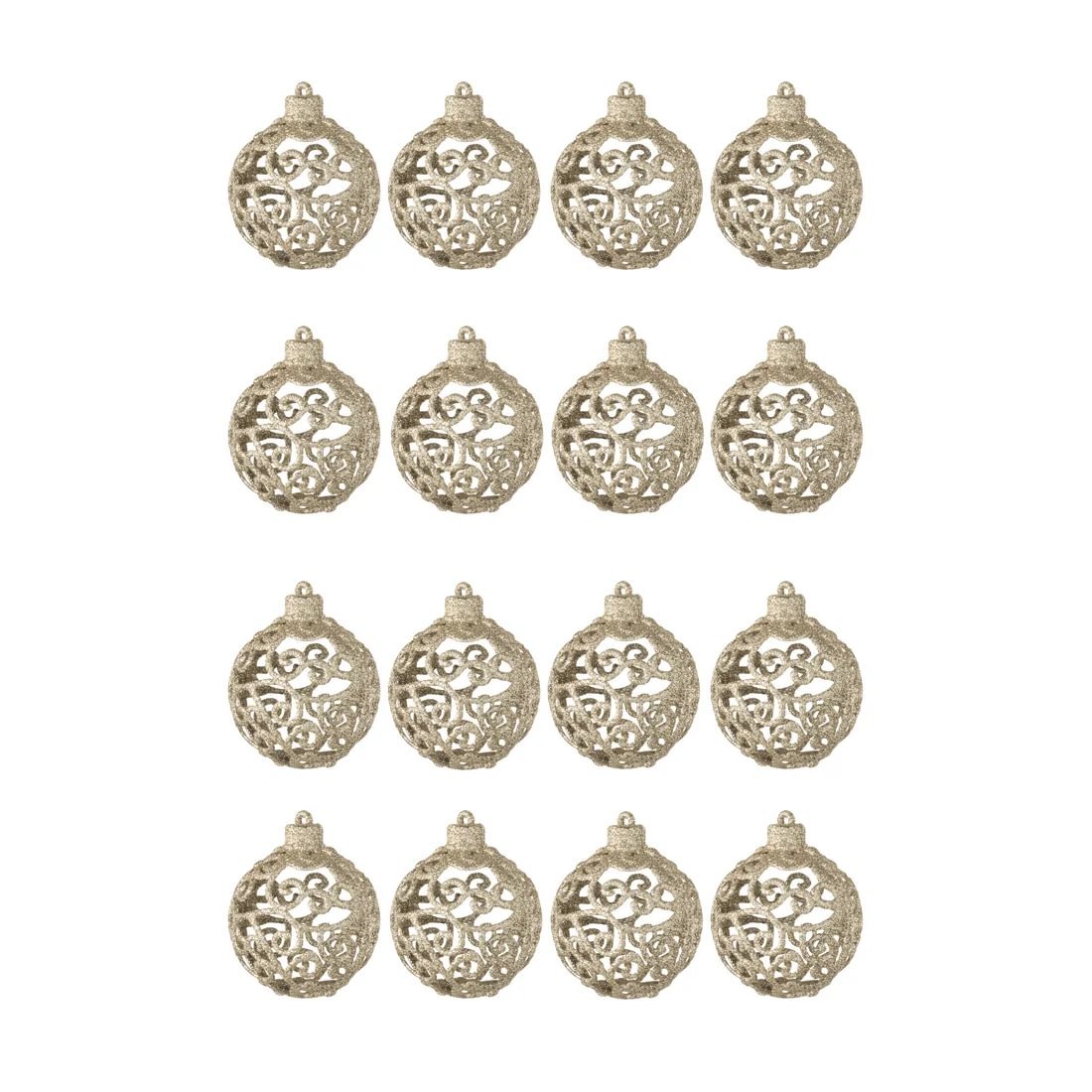 d773d534-08da-42de-ac98-617e660efdff.jpg Jolipa jólakúlur kampavínslitaðar 16stk - Image 1