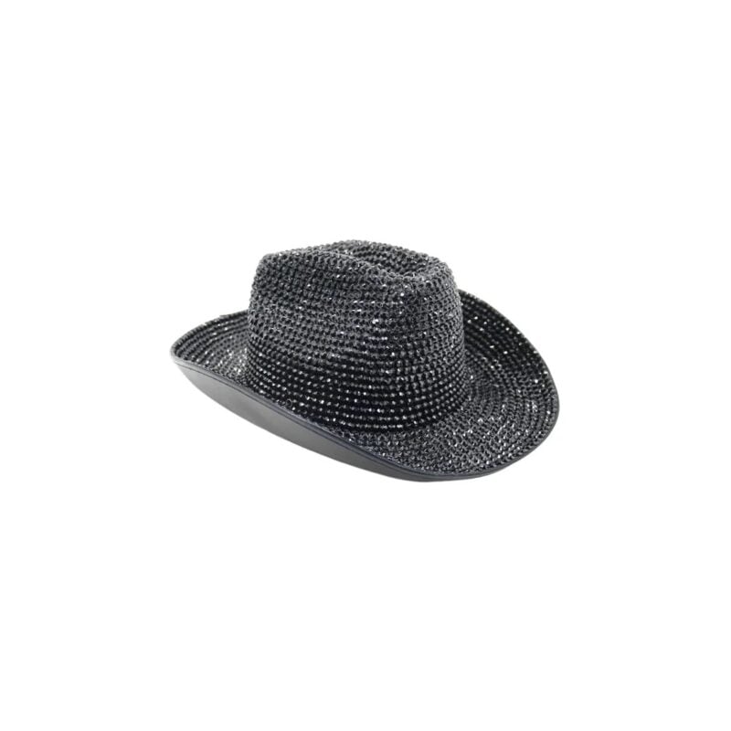 Cor Mulder Glitter kúrekahattur svartur - Image 1