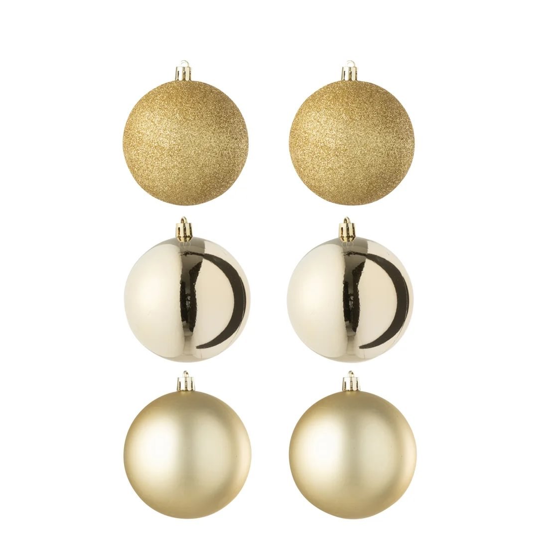 d8215da5-67e1-4a77-bd1d-ae8df2a2e4a3.jpg Jolipa jólakúlur gylltar 6stk - Image 1