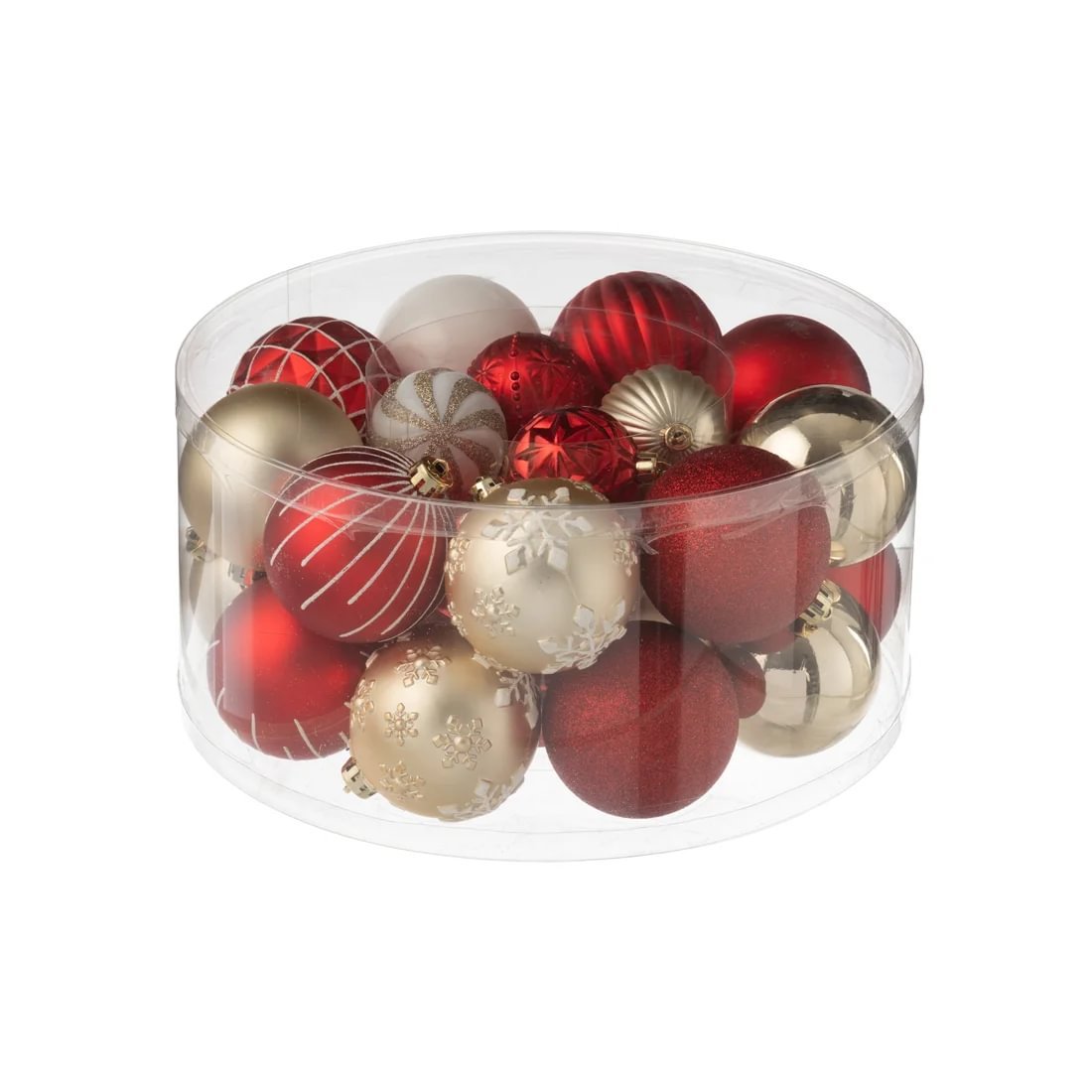 6dffd6dc-aad1-4bdd-94c5-db6b8e5541cb.jpg Jolipa jólakúlur rauðar/gylltar 30stk - Image 1