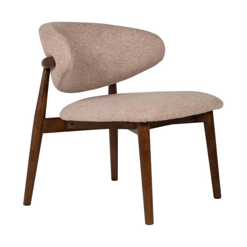 Altea hægindastóll Leo beige, brúnir viðarfætur - Image 1
