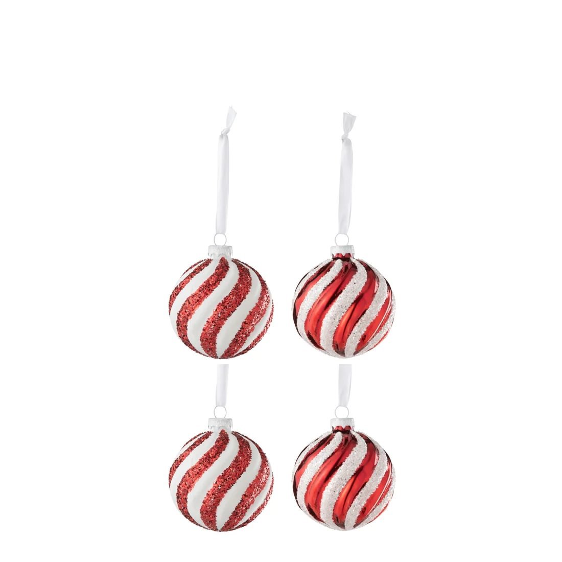 f10f1d4e-e288-4516-8093-49af50c6a66f.jpg Jolipa jólakúlur rauðar/hvítar 8x8 s/4 - Image 1