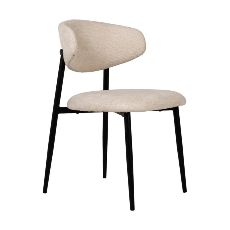 Altea borðstofustóll Lord 22 beige, svartir járnfætur - Image 1
