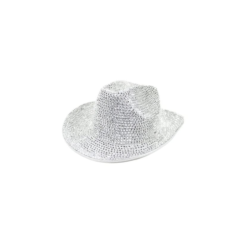 Cor Mulder Glitter kúrekahattur silfraður - Image 1
