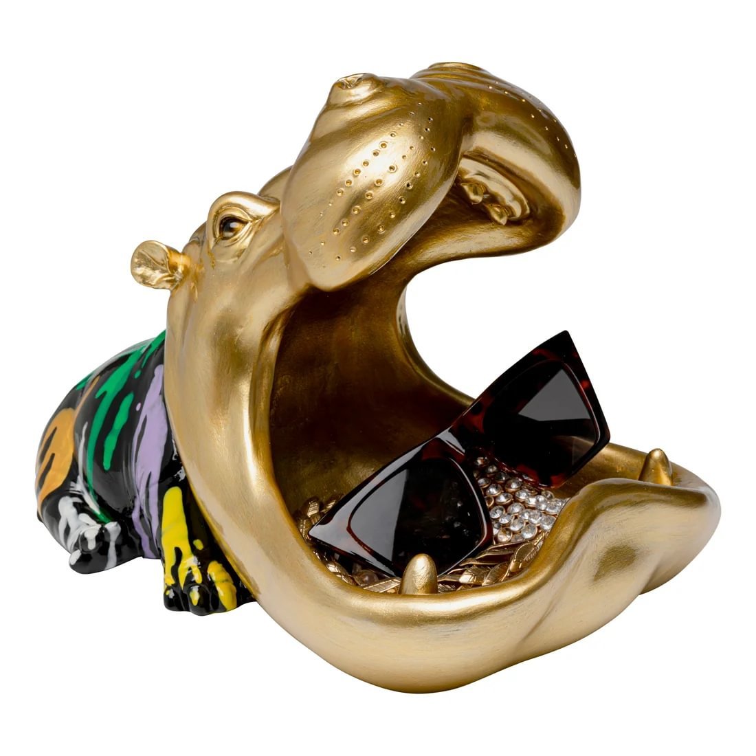 b6b2da5c-16b7-494a-91e7-e0f18400b2b0.jpg Kare Hungry hippo gylltur/marglitaður 31cm - Image 7