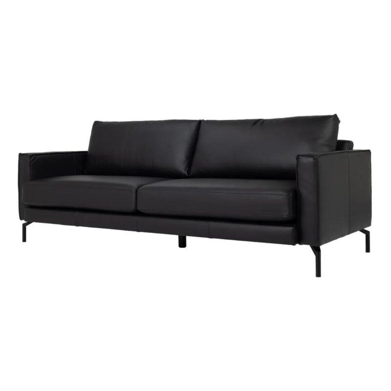 Cannes sófi 3s leður svartur - Image 2