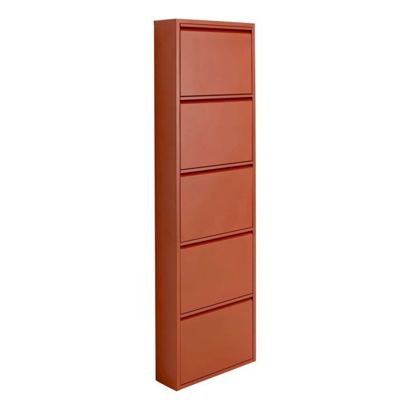 Kare Caruso skóskápur m/5 hillum brúnn - Image 8