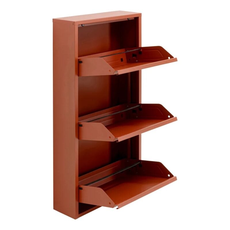 Kare Caruso skóskápur m/3 hillum brúnn - Image 8
