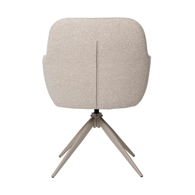 Memphis borðstofustóll á snúningi beige - Image 6