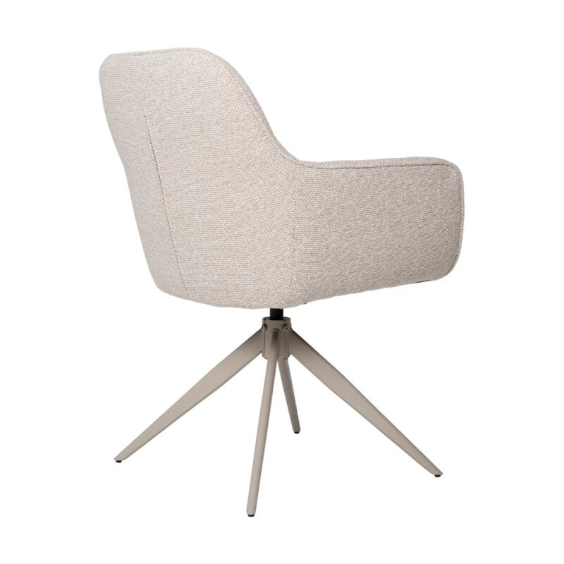 Memphis borðstofustóll á snúningi beige - Image 2