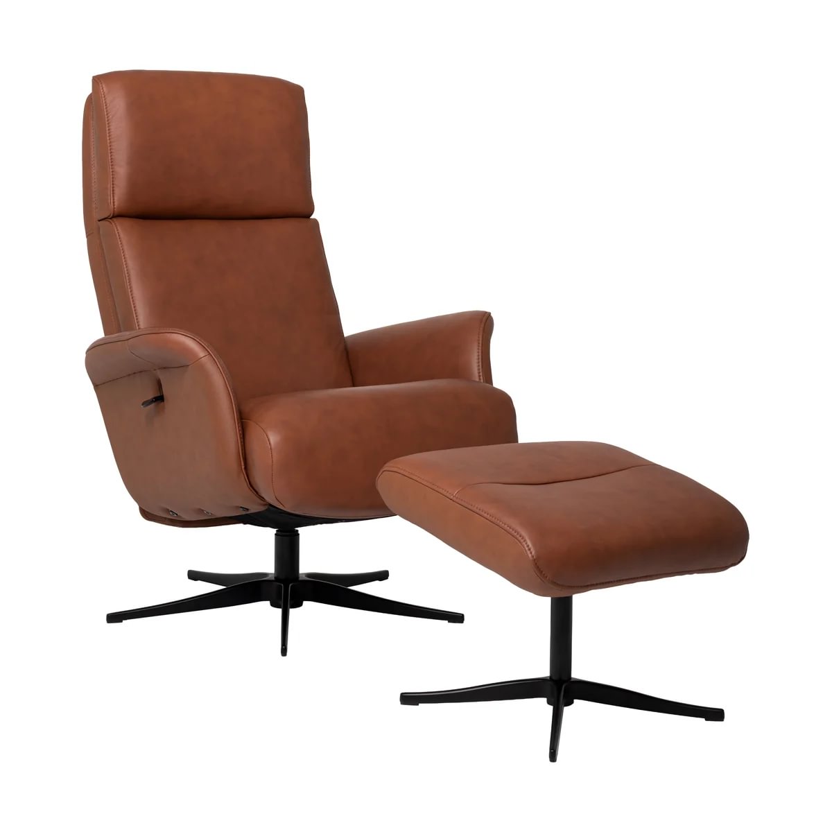 3c0f4cbb-3895-405c-af5d-090446bc8904.jpg Rennes hægindastóll m/skammel leður/PVC saddle - Image 1