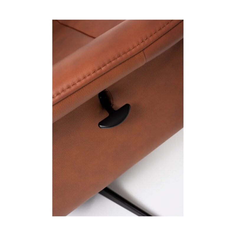 Rennes hægindastóll m/skammel leður/PVC saddle - Image 8