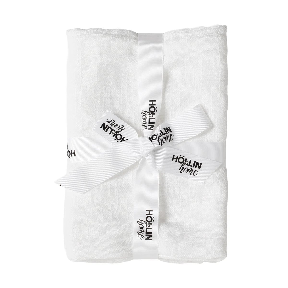 4663a093-a75e-460f-94a5-f7124e8bab95.jpg Höllin home sérvéttur höráferð 4 stk. 45x45 hvítar - Image 1