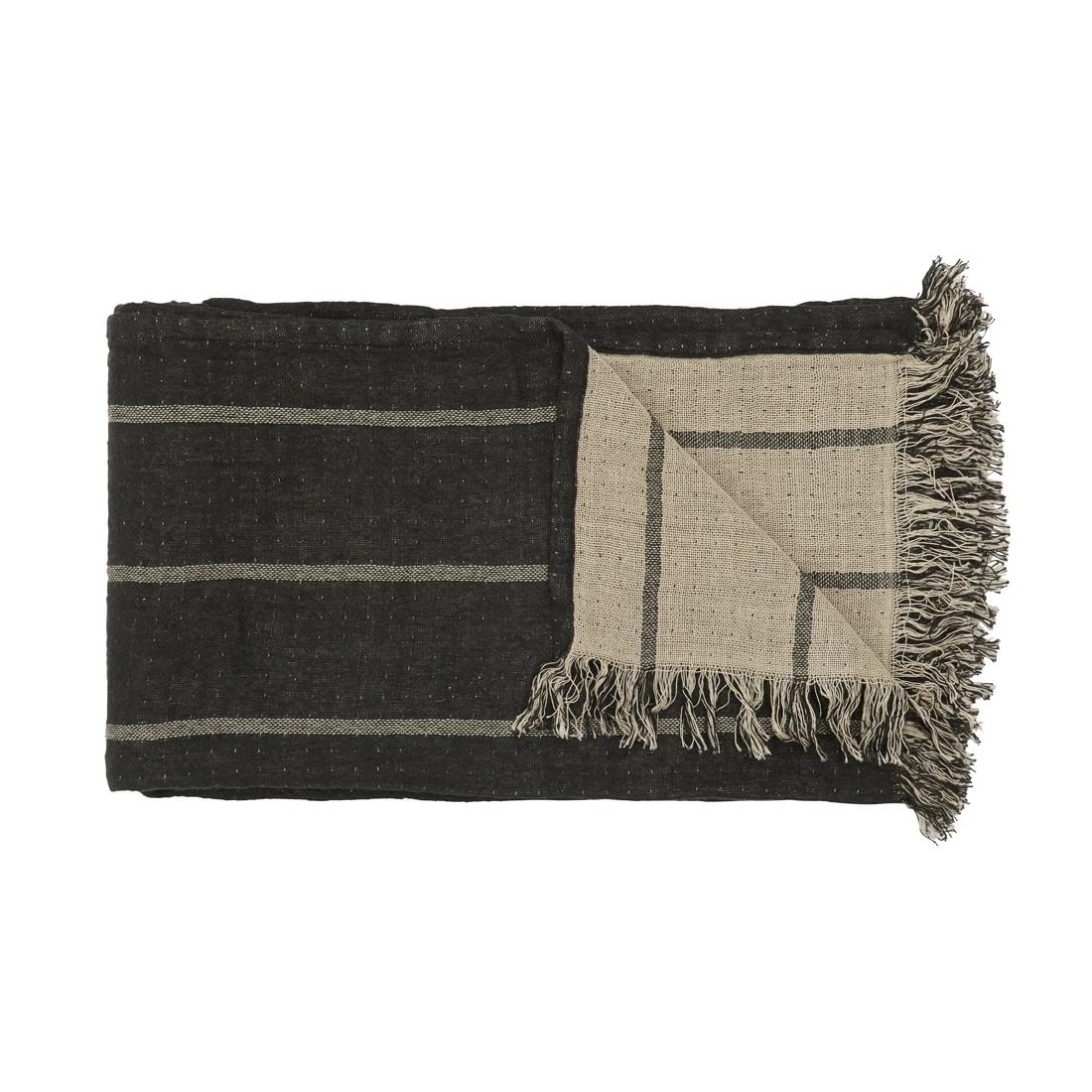 d3484434-e84c-49d1-bcfe-326ff0e918cf.jpg Jakobsdals teppi svart/beige 130x170cm - Image 1