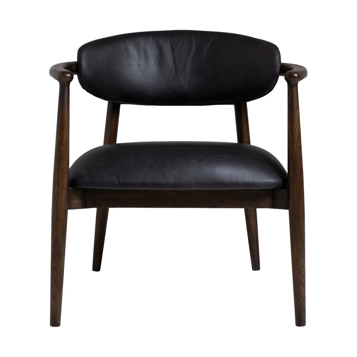 4abd4dd0-e983-4479-838f-8a76ad7ed842.jpg Peoria hægindastóll leður svartur - Image 1