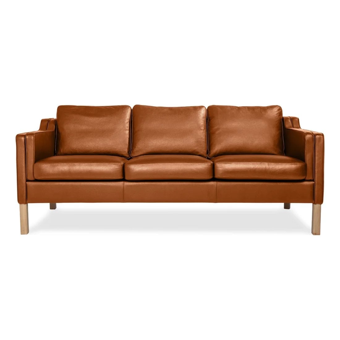 4179bc40-d910-4030-aab3-23583ef96be7.jpg Viborg sófi 3s Dollaro leður/split cognac - Image 1