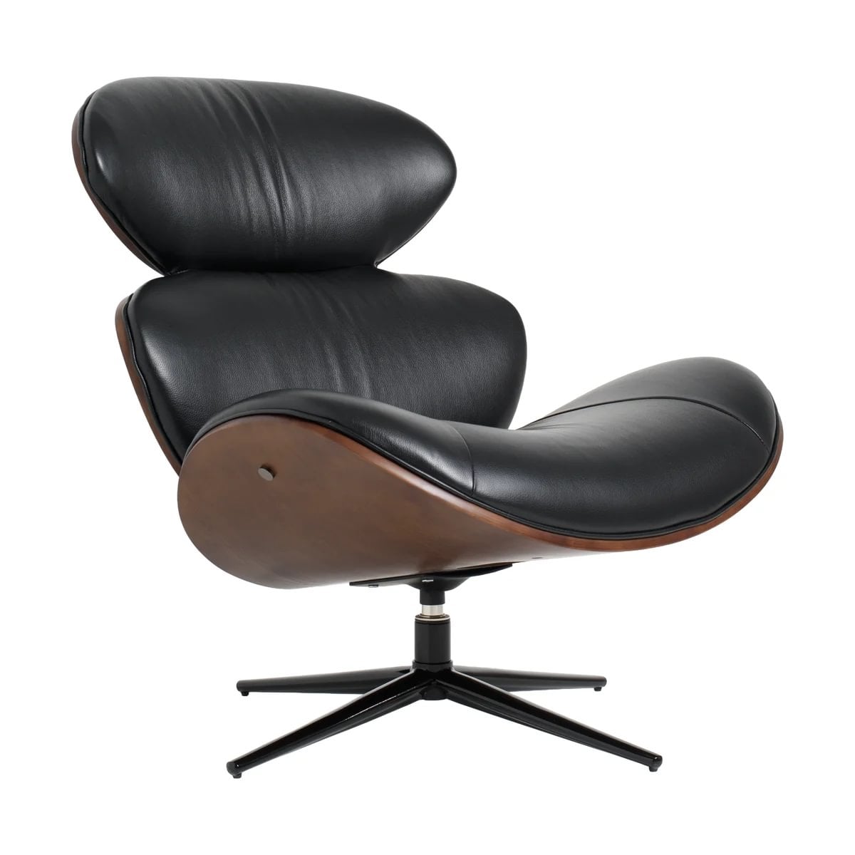 7271bd12-3c46-4525-a004-6d8f983a24ed.jpg Andria hægindastóll hnota/leður svartur - Image 1