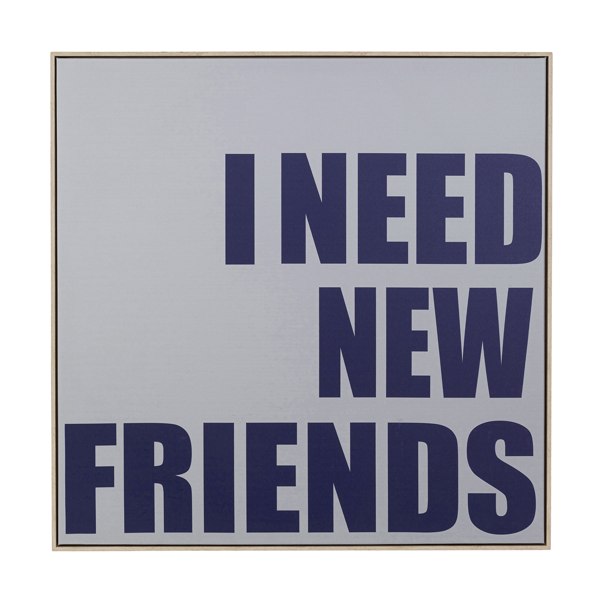 56829 New friends mynd 80x80cm grá (1) Kare New friends mynd 80x80cm grá - Image 1